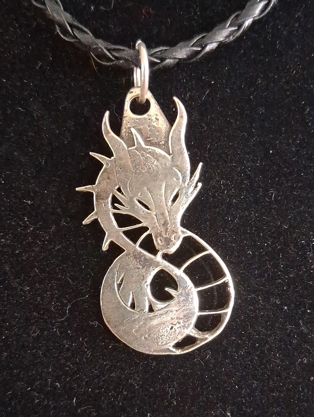 Sterling Silver Dragon Pendant Necklace - Men's Jewelry